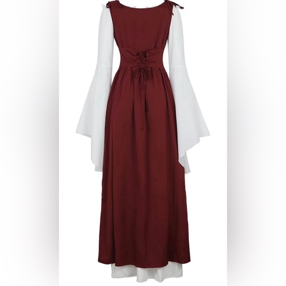 Halloween Costume Set Womens Renaissance Costume Medieval Irish Over Dress - Picture 7 of 12